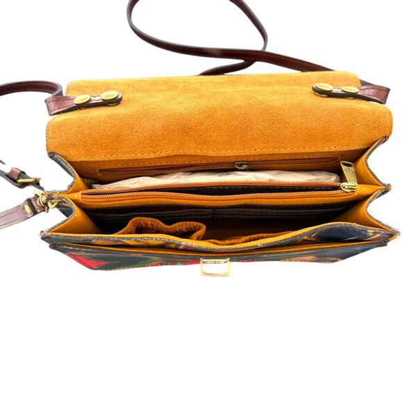 NWT‎ Patricia Nash Winter Bloom Leather Lanza Crossbody Bag - Picture 7 of 7